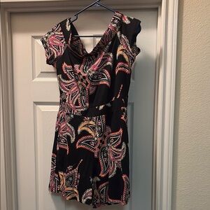 New York & Company Pink and Navy Romper